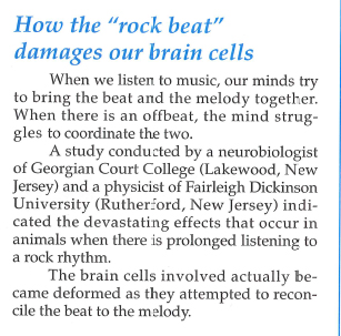 rock music damages our brains